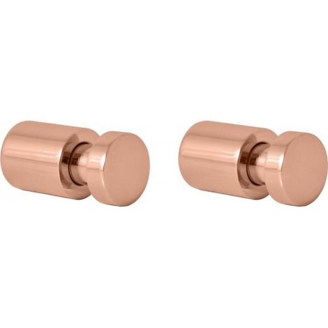 Lot de 2 patères COLORADO en laiton rose gold poli 3cm x 1,6cm (1/2)