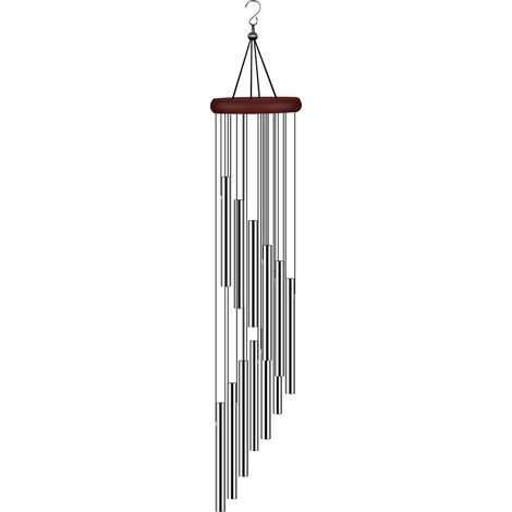 Carillons éoliens en Métal avec 12 Tubes en Alliage D'aluminium Accrochant la Sympathie du Vent pour Patio, Décoration de Jardin. (1/5)