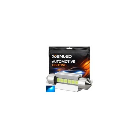 1 x AMPOULE C7W T10.5x38 39mm 6 LED Bleu Glacial Super Canbus 173Lms XENLED - PALLADIUM (1/5)