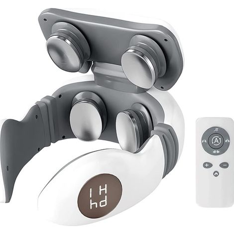 Massageur électrique pour colonne cervicale - Télécommande incluse - 5 modes de massage - Tête de massage 3D flottante avec aimant