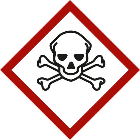 HOFFMANN Symbole pour les substances dangereuses Tête de mort avec os croisés, Type: 03037