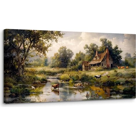 Tableau Decoration Murale Salon Paysage 50x100 cm (1/5)