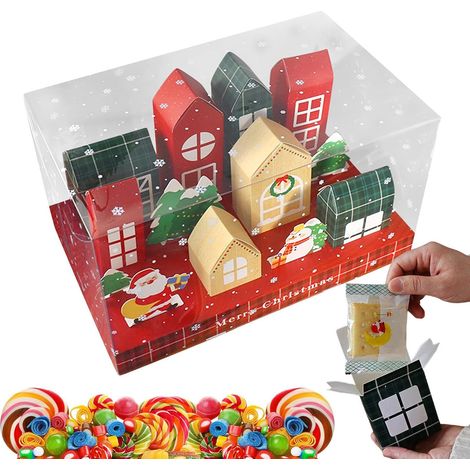Calendrier De L'Avent À Remplir - 2025 Calendrier de Décompte de Décor - Boîte de Snacks de - pour Cadeaux de Fête au Chocolat Boutiques Grands Magasins Bureau Enseignants Étudiants (1/5)