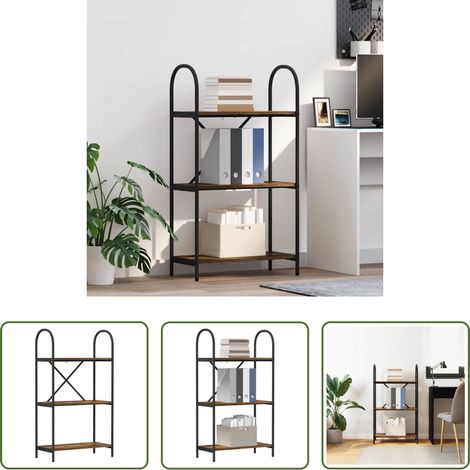 vidaXL Étagère chêne fumé -  Étagère Chêne fumé 60 x 30 x 109 cm Bois d'ingénierie (1/5)