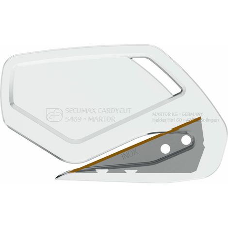Martor Secumax Cardycut, Klar, Inox, Tin, 10 Stück im Karton 10 Stk (1/4)