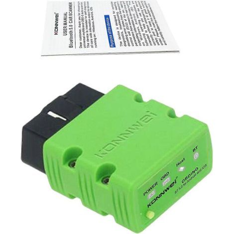 KW902 Kfz-Fehlerscanner mit Bluetooth 3.0, aufrüstbar auf 4.0 und 5.0, und dualer Android- und iOS-Kompatibilität.