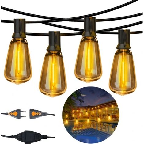 GHIRLANDA DA GIARDINO LAMPADE 15 LED + 1 IN OMAGGIO 15 m