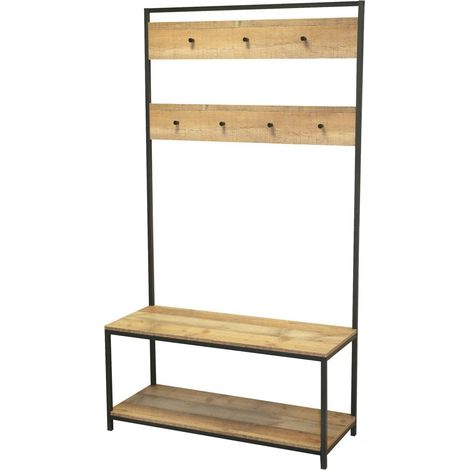 Garderobenmöbel mit 2 Schuhregalen – 100x39xH180 cm – Kollektion OAKLANDER