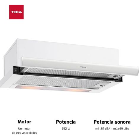 Teka TL 6420.2 WH - Campana Telescopica Ancho 60 Cm Blanca (1/3)