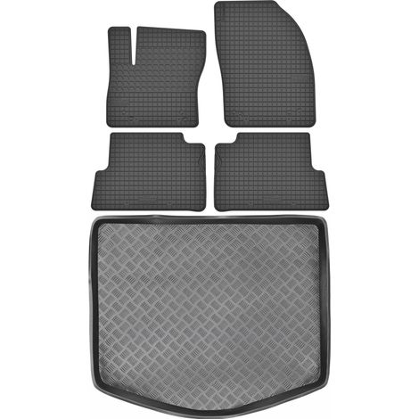 Set di tappetini in gomma per auto e tappetino per bagagliaio per Ford C-Max I Minivan dal 2003 al 2010.
