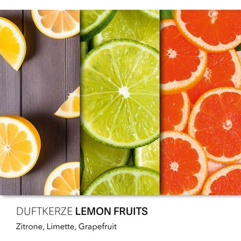 Fruchtig duftende kerze im glas - sues aroma