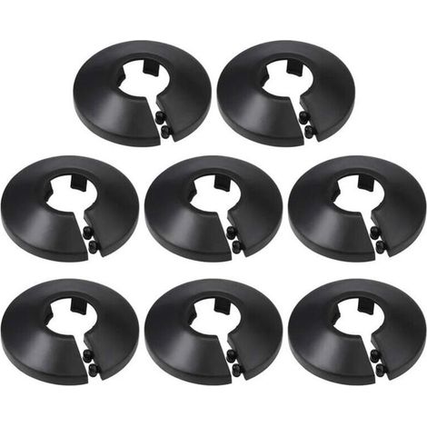 16mm PP Decorative Pipe Cover Radiator Garland Water Pipe Wall Cover Black 8pcs (1/5)