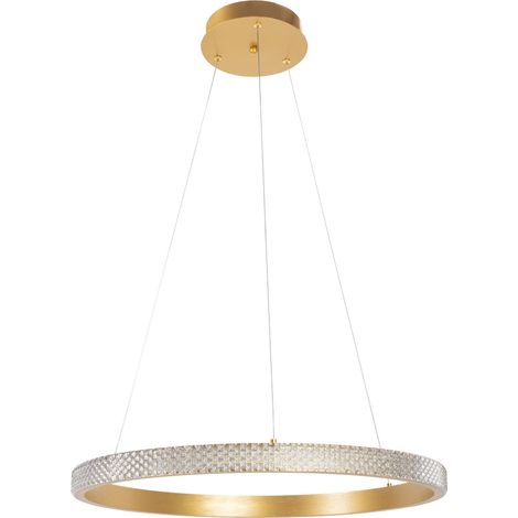 Pendant LED Lamp TOOLIGHT APP1203 Metal - Glass - Aluminium Gold Glass