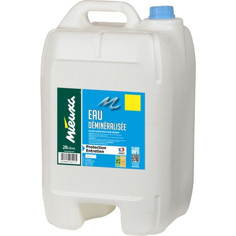 Eau déminéralisée 20L – Nettoyant pour appareils sensibles au calcaire – Usage ménager – Entretien des plantes – Mieuxa