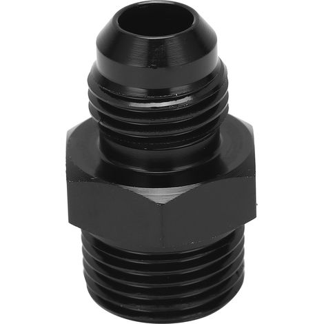 Ortviai Raccord droit pour ligne carburant – Adaptateur aluminium 6061-T6 noir 6 AN vers 3/8 NPT (1/5)