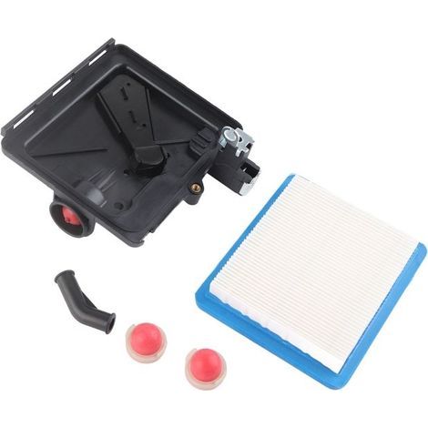 Filtre à air – 491588S (compatible 122000, Quantum 6HP) – pour tondeuse et débroussailleuse – noir/bleu (1/5)