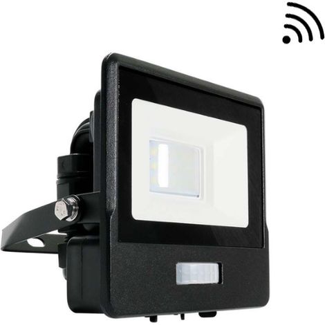 Projecteur LED extérieur Avec Détecteur 10W IP65 Samsung Chip Noir V-TAC PRO VT-118S - 100 deg - Blanc neutre - 4000K