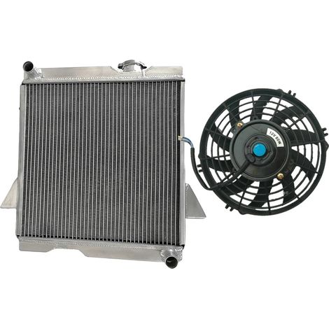 Radiatore in alluminio per Triumph TR6/TR250, efficienza di raffreddamento migliorata, struttura resistente saldata a TIG, perfetto per i modelli classici. (1/5)