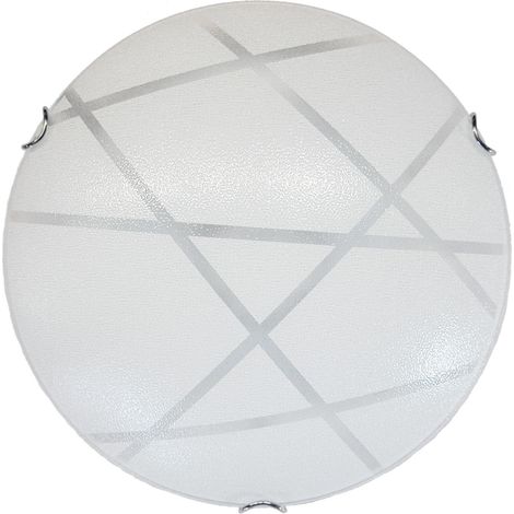 LUMICOM  ITACA Plafoniera, LED INTEGRATO, 18W, 4000K, vetro serigrafato, D.40cm