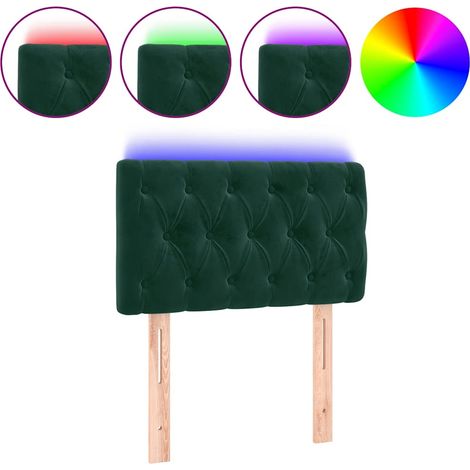 Maison Exclusive - Testiera a LED Verde Scuro 80x7x78/88 cm in Velluto