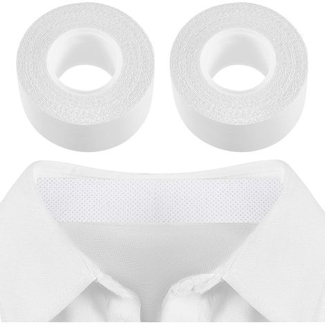 2 rouleaux de protections anti-transpiration, convenant comme protection pour le col des chemises homme et femme, autocollants jetables blancs autocollants pour le col, protections anti-transpiration
