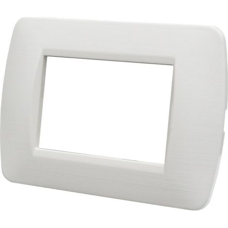Ettroit LN85301 Placca in plastica 3P Space colore Bianco Satinato Compatibile Bticino Living Light