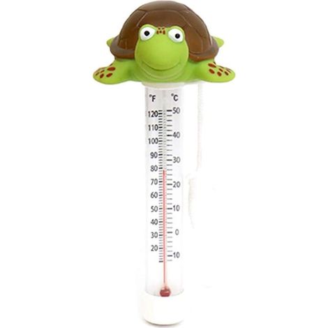 Thermomètre de piscine flottant avec cordon d'attache pour piscine, double affichage Fahrenheit/Celsius (-10°C à 50°C), ABS incassable et verre