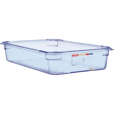 Boîte hermétique bleue en ABS sans BPA GN1/1 100mm - 530 x 325 x 100 mm - ARAVEN