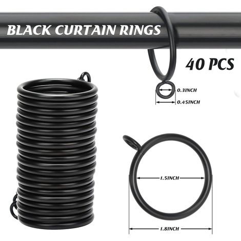 40 pieces per pack, 38mm Roman rings, curtain rods, shower curtain rings, curtain accessories. (1/5)