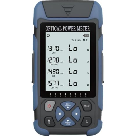 Elfcam – Multimètre optique portable 10G PON – Plage de test -40 dBm à +12 dBm – Mesure 1270nm/1310nm/1490nm/1577nm – Autonomie 20h - E-286