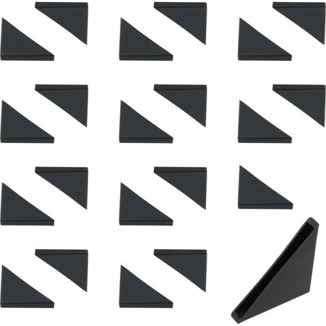 Protections d'angle triangulaires pour table en verre Lot de 22, noires, adaptées au verre, à la céramique, au bois et à l'acier