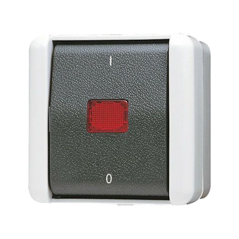 Jung Interruptor de control basculante, Apagado 2-pol., 10 AX 250 V , IP 44, WG 800 802 KOW
