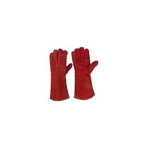 Lourd Devoir Grand Cuir Résistant à Chaleur Résistant à Chaleur Doublé Gantelets de Soudeurs Gants pour Poêle à Bois Brûleur à Bûches Barbecue, Gants de Jardinage pour Hommes (1/5)