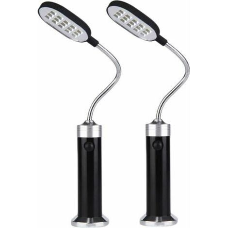 Lampe Barbecue - Col De Cygne Flexible 360° - Base Magnétique - IP44 - Fonctionne Avec 3 Piles AAA - Lot De 2 (1/5)
