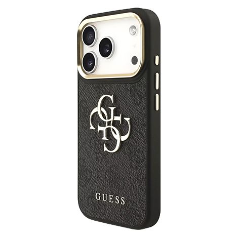GUESS Hard Cover 4G Metal Logo Black, für Apple iPhone 17 Pro, GUHCP17L4GMGCGR