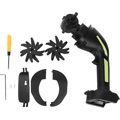 Motobineuse Électrique de Jardin, Mini-Cultivateur Sans Fil avec 4 Rangées de Lames en Acier au Manganèse, 235TR/MIN, Profondeur de Travail 10cm, Moteur Tout Cuivre, Inte (1/5)