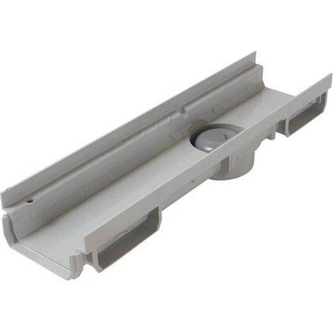 Nicoll – Caniveau bas siphon douche Ø50 – Longueur 0,5m – Largeur 130mm – PVC pour évacuation eaux de ruissellement – Conforme EN1433