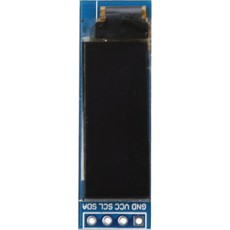 Module d'affichage OLED 0,91 pouce, interface I2C, résolution 128 x 32, blanc/bleu, alimentation 3,3 à 5 V (bleu) (1/5)