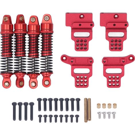 Amortisseurs en aluminium pour Traxxas TRX4M 1/18 Voiture RC Rouge - Kit de montage d'amortisseurs (1/5)