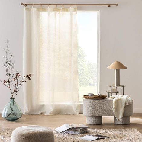 Voilage à Œillets Fils Métallisés – Polyester – SUNLINE – 140x240 cm – Oeko-TEX (1/5)
