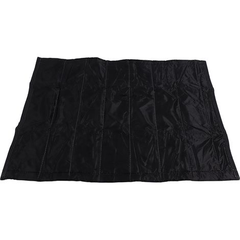Cache-cheminée en tissu Oxford noir, double couche, avec fixation adhésive, protection de cheminée, dimensions 99 x 81 cm (39 x 32 pouces) (1/5)