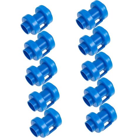 10 capuchons en plastique pour bâtons de trampoline de 2,5 cm, bâtons de trampoline de remplacement (bleu) (1/5)