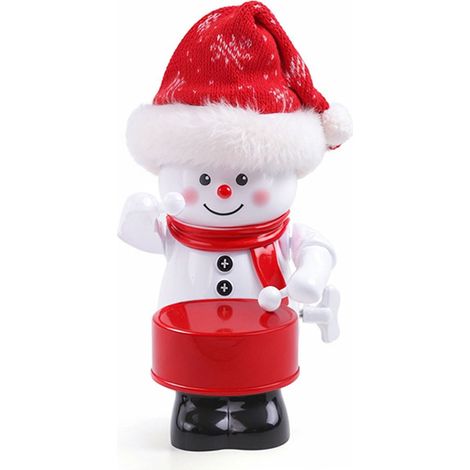 Décor De Noël Bonhomme De Neige - Figurine À Mouvement De Tête Et De Tambour - Sans Pile - 17 X 8 Cm - 1 Pièce (1/3)