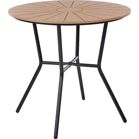 Gartentisch LINOSA 80 cm 80 cm Metall Schwarz (1/5)