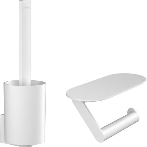 HANSGROHE WallStoris Zubehörset für die Toilette, mattweiß, 27969700 (1/2)