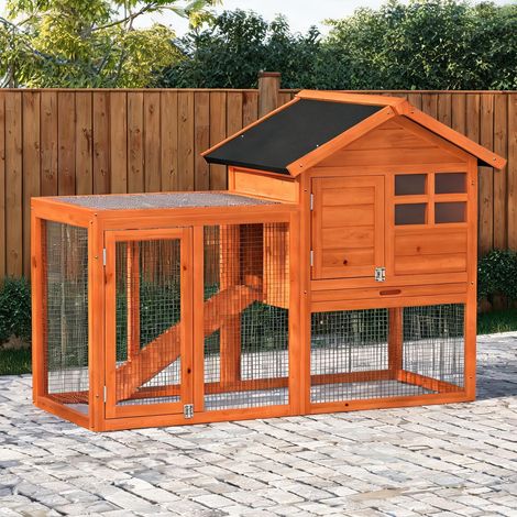 Clapier orange en tannenholz acier 123,5 x 62,6 x 92,5 cm (1/5)