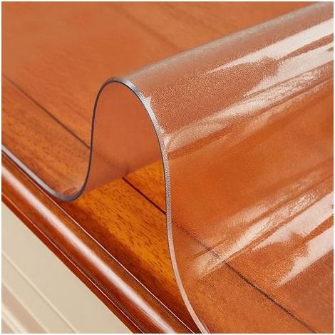 TAISHENGDA - Rechteckige, transparente Tischdecke aus flexiblem PVC-Glas, 1,5 mm Tischschutz, wasser- und ölabweisende Tischdecke, für Couchtische, Schreibtische, rutschfeste Bodenmatte (90 x 160 cm / (1/5)