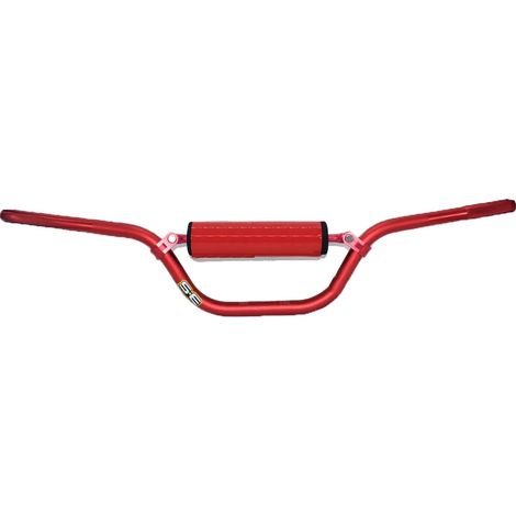 Manillar de motocicleta, construcción de aluminio, control mejorado, rojo. (1/2)