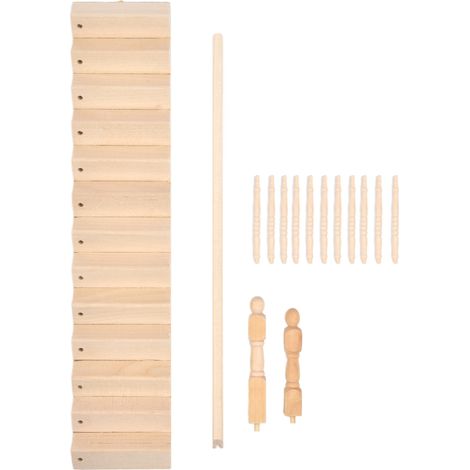 Escalier Miniature 1/12 Maison de Poupée en Bouleau, Angles Arrondis et Finition Brillante DIY Créatif (1/5)