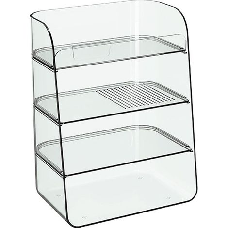 Étagère de Maquillage Transparente Multifonction pour Salle de Bain, Organisateur Cosmétique à Plusieurs Niveaux Économisant l'Espace pour Parfums et Produits de Soin (1/5)